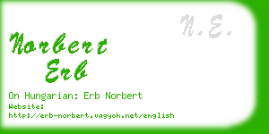 norbert erb business card